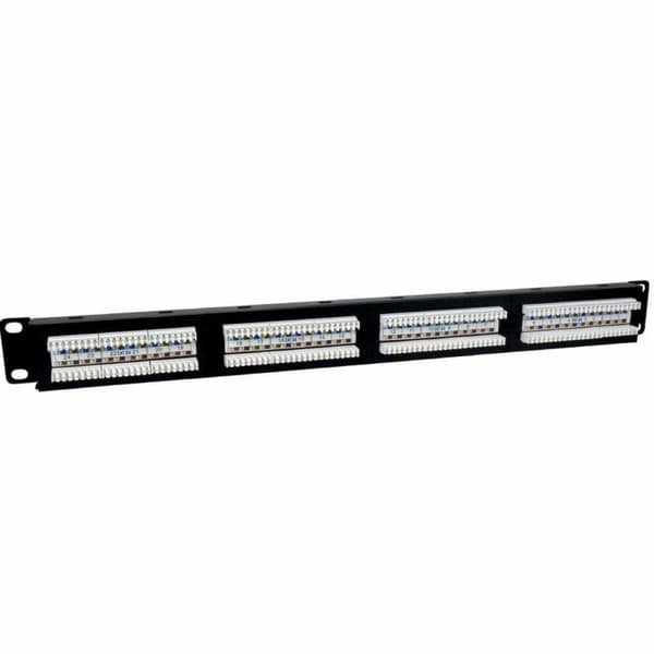 24-port UTP kategori 6 Patch Panel Phasak PU 2421 Sort