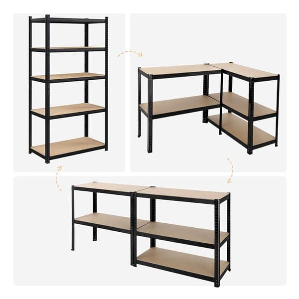 Opbevaringshylde Tonro 180x90x40 Pro, sort