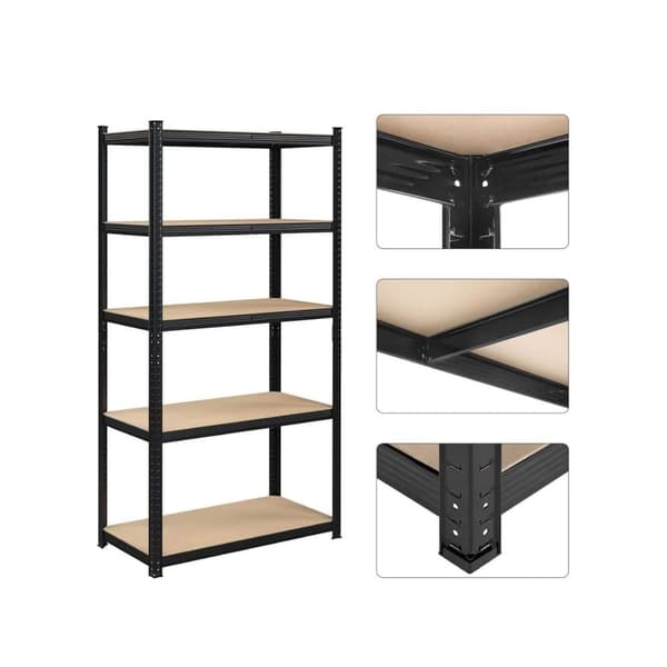 Opbevaringshylde Tonro 180x90x40 Pro, sort
