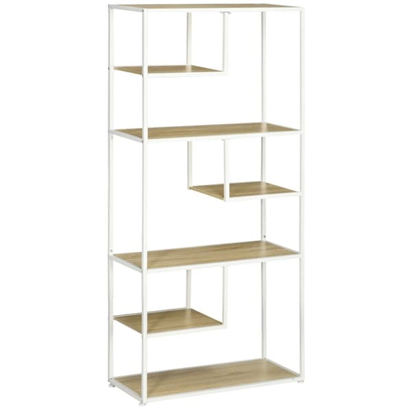 Rootz 7 -niveau bogreol hylde - metalramme - industriel stil - pladsoptimering - 83 cm x 34 cm x 180 cm