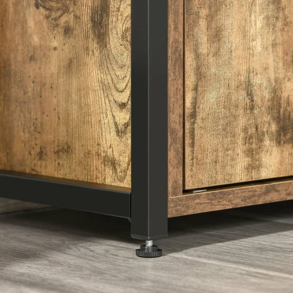 Rootz Industrial Bogreol - Opbevaringshylde - Skabsenhed - Brun -sort - 58 cm x 24 cm x 122 cm
