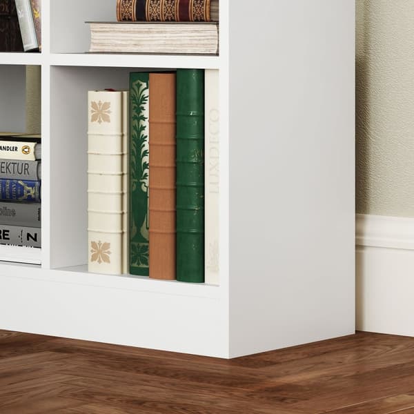 Rootz Multi -Purpose bogreol - Hylde med rum - Opbevaringsenhed - Anti -Tilt -sikkerhed - 60 x 26 x 158 cm, hvid