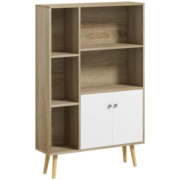 Rootz Scandinavian bogreol - Opbevaringsmøbler - 5 nicheskab - Elegant design - 80L x 23,5W x 123H cm