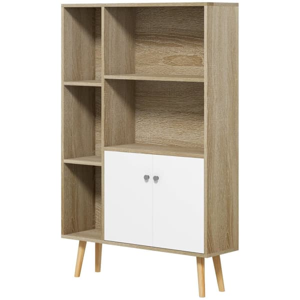 Rootz Scandinavian bogreol - Opbevaringsmøbler - 5 nicheskab - Elegant design - 80L x 23,5W x 123H cm