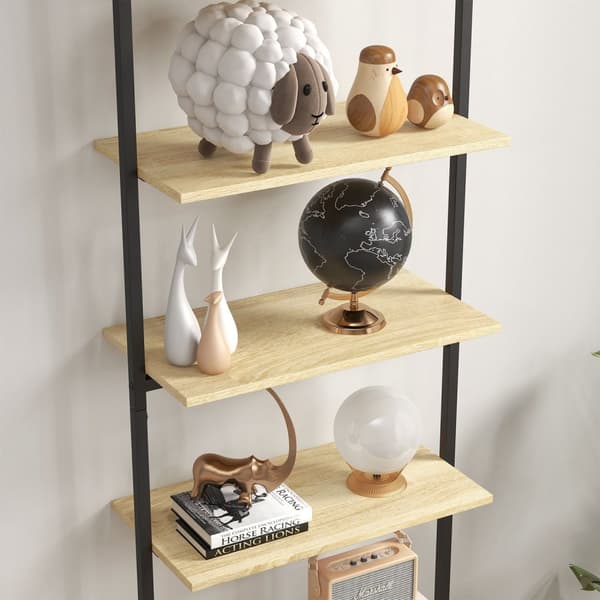 Rootzin seinähylly tikkaat kirjahylly - teollisuushylly - näytön hyllyt - avaruussäästäjä - 60L x 30W x 206H CM