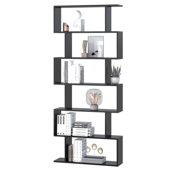 Rootz Zigzag Design Booksboy - Kirjahylly - Storage Unit - Tyylikäs ja tilava - 80W x 23d x 192H cm