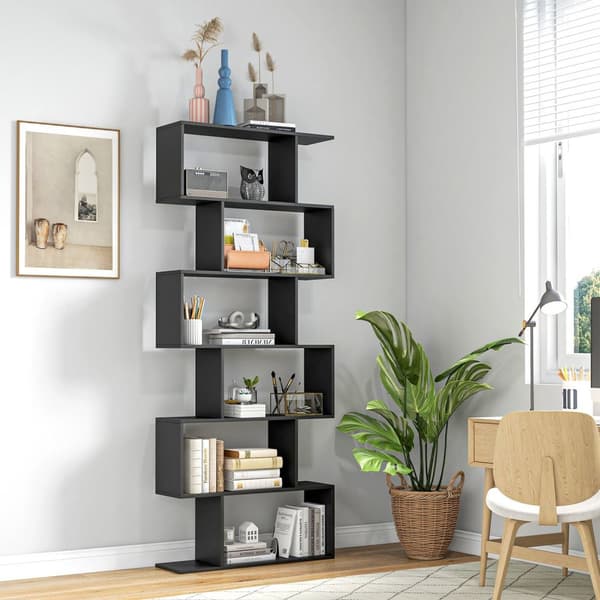 Rootz Zigzag Design Booksboy - Kirjahylly - Storage Unit - Tyylikäs ja tilava - 80W x 23d x 192H cm