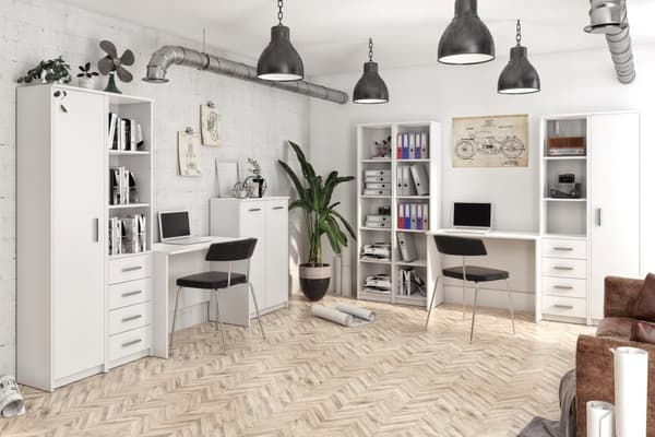 BODO R40O WHITE öppen kontorshylla för böcker