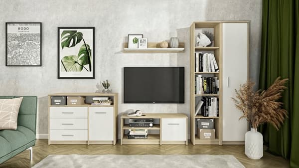 Suljettu toimistohylly BODO R40Z WHITE-SONOMA