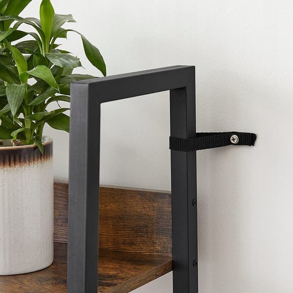 Hylde garderobe stige hylde 5 niveauer smal rustik vintage brun