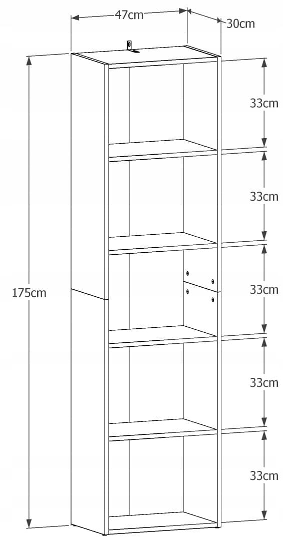 Öppen kontorshylla BODO DUAL R50O ARTISAN OAK för böcker, UFC-pärmar