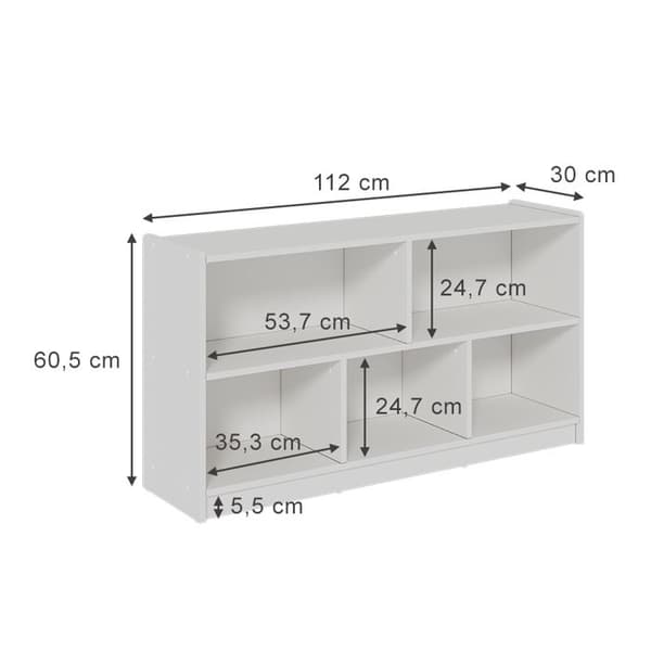 Barnhylla Conny, 112x60.5cm, Vit, Vit, Vicco