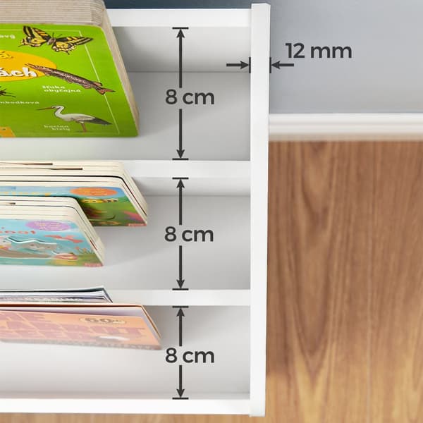 Barnförvaringshylla med bokhylla - H70 cm