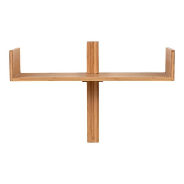 Rootz villa hylla - vägghylla - bambuhylla - naturlig look - 50 cm x 36 cm x 25 cm
