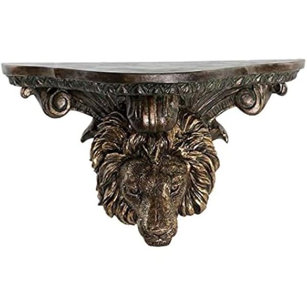 Hylla - DKD Heminredning - Standard - Svart och guld - Harts - 42,8 x 43,4 x 26,8 cm