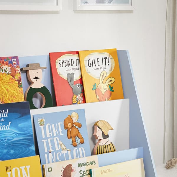 Rootz Kids Bookhelf - Children's Bookcase - Storage Unit - Säkerhet och bekvämlighet - MDF E1 - 80x88x30cm