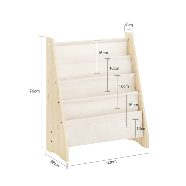 Rootz Kids Book Organizer - Hylly - Storage Unit - Monikäyttöinen - Ihanteellinen siisteyteen - 63cm x 76cm x 28cm