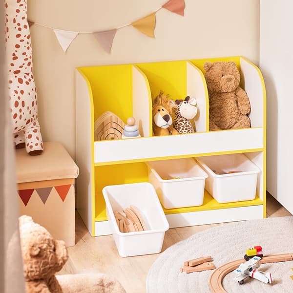 Rootz Lasten säilytyshylly - Järjestäminen - Kids Bookshelf - Optimoitu säilytysratkaisu - 70x58x30cm - Brighten Lasten huone