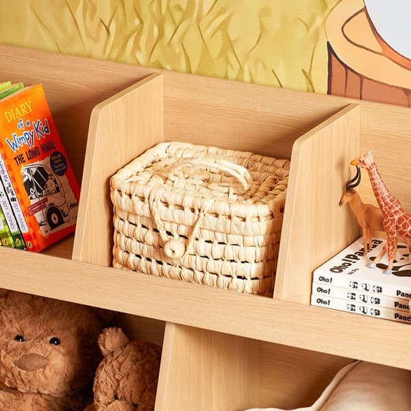 Rootz Kids Bookshelf - Lapsi kirjavarasto - Lelujen järjestäjä - Turvalliset pyöristetyt kulmat - 86x78x36cm