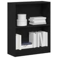 Miniatyrbilde 3 av 10: vidaXL Bokhylle Svart 60x24x76 cm Konstruert tre