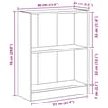 Miniatyrbilde 10 av 10: vidaXL Bokhylle Svart 60x24x76 cm Konstruert tre