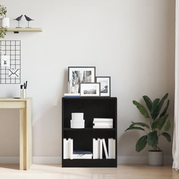 vidaXL Bog Skab Sort Konstrueret træ 60 x 24 x 76 cm Boghylde