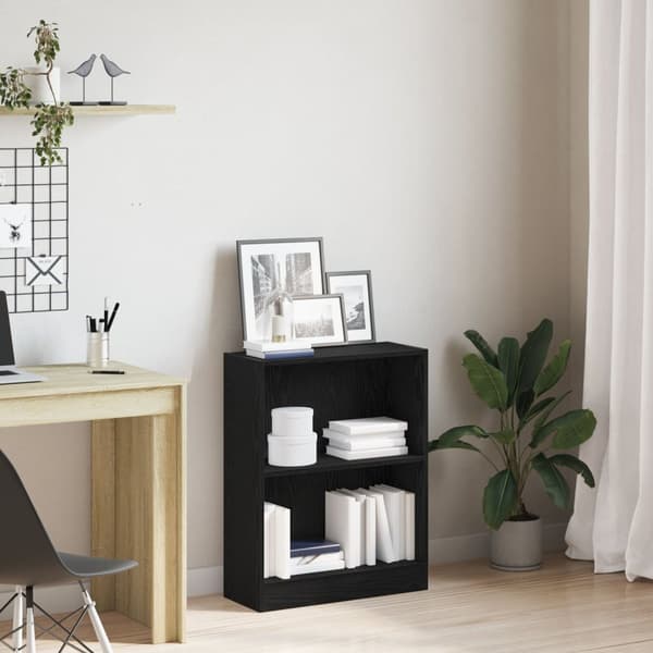 vidaXL Bog Skab Sort Konstrueret træ 60 x 24 x 76 cm Boghylde