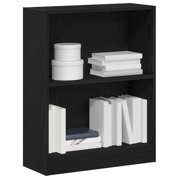 vidaXL Bog Skab Sort Konstrueret træ 60 x 24 x 76 cm Boghylde