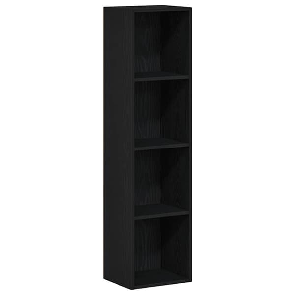 vidaXL bogreol 36x30x143 cm konstrueret træ sort egetræsfarve