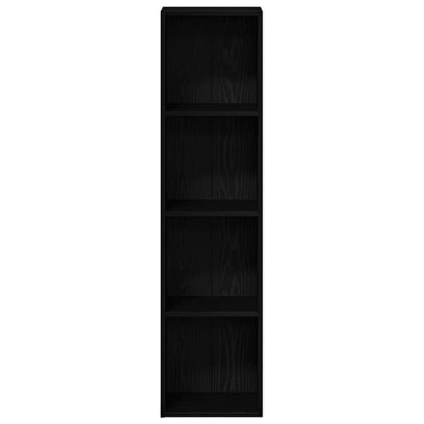 vidaXL Bokhylla svart ek 36x30x143 cm konstruerat trä