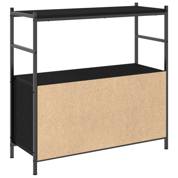 vidaXL Bokskap Svart Eik 80x30x78,5 cm Konstruert Tre