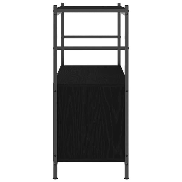 vidaXL Bokskap Svart Eik 80x30x78,5 cm Konstruert Tre