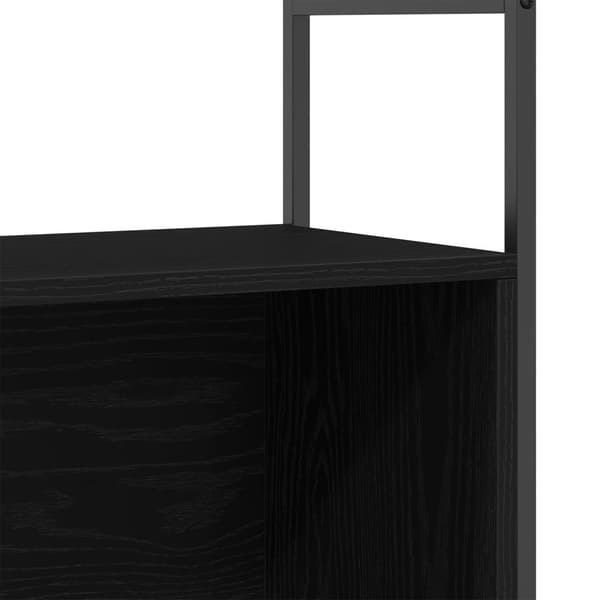 vidaXL Bokskap Svart Eik 80x30x78,5 cm Konstruert Tre
