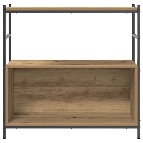 vidaXL Boghylde Kunstnerisk eg Konstrueret træ, Metal Medium Boghylder