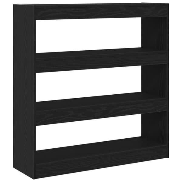 vidaXL Bokskap/Romdeler Svart Eik 100x30x103cm Konstruert Tre