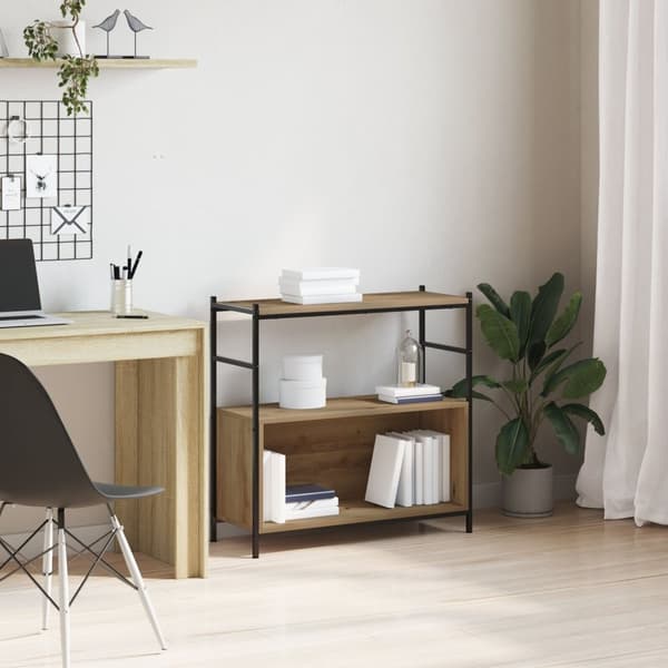 vidaXL Bokskap Artisian Eik 80x30x78,5 cm Konstruert Tre