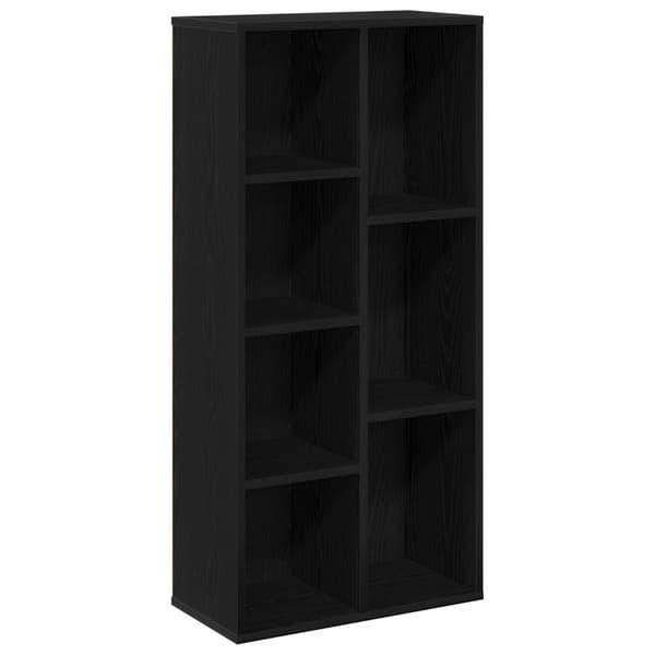 vidaXL Bokhylle Svart Eik 50x25x105 cm Konstruert Tre