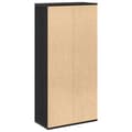 Miniatyrbilde 6 av 10: vidaXL Bokhylle Svart Eik 50x25x105 cm Konstruert Tre