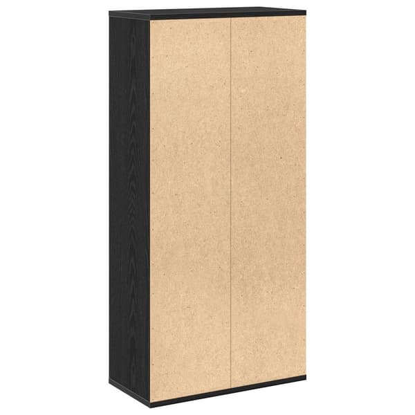 vidaXL Bokhylle Svart Eik 50x25x105 cm Konstruert Tre