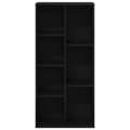 Miniatyrbilde 7 av 10: vidaXL Bokhylle Svart Eik 50x25x105 cm Konstruert Tre