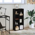 Miniatyrbilde 2 av 10: vidaXL Bokhylle Svart Eik 50x25x105 cm Konstruert Tre