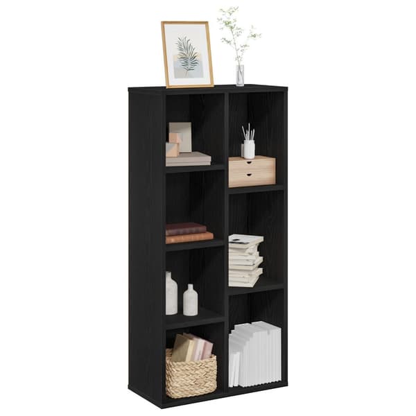 vidaXL Bokhylle Svart Eik 50x25x105 cm Konstruert Tre