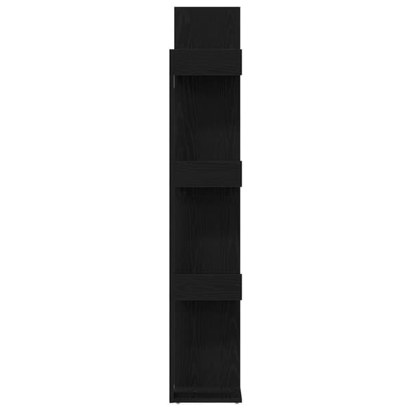 vidaXL Bokhylle Svart Eik 48x25,5x140 cm Ingeniørtre