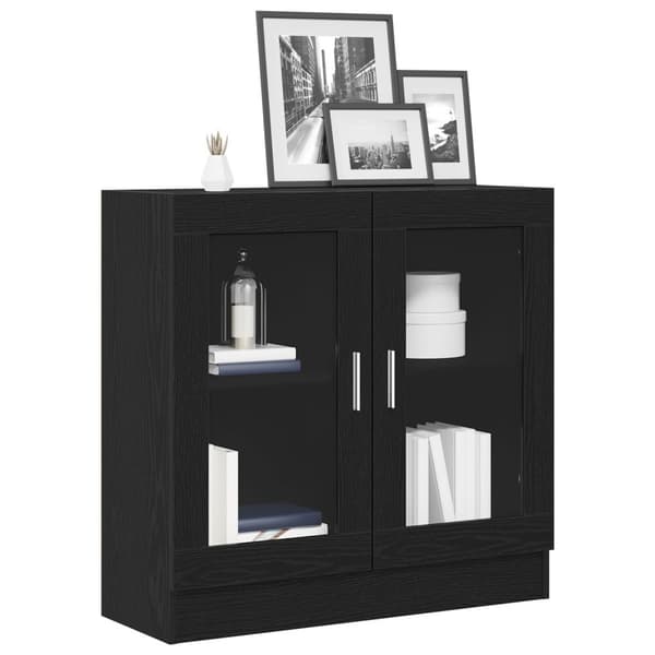 vidaXL Bokskap i svart eik 82,5x30,5x80 cm laget av konstruert tre