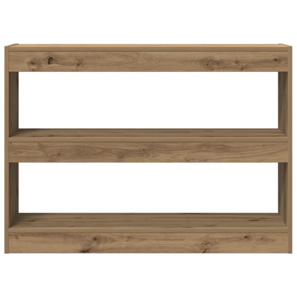 vidaXL Bokhylla Artisan ek Konstruerat trä Stor Bokskåp Rektangulär