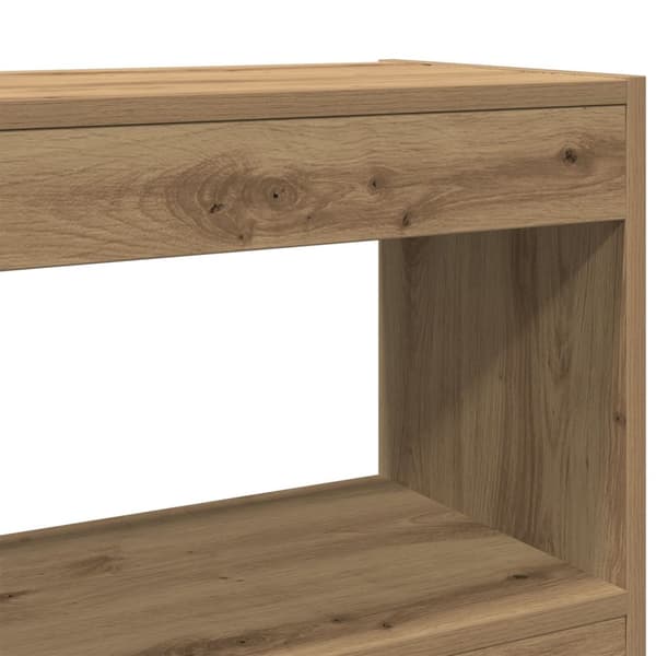 vidaXL Bokhylla Artisan ek Konstruerat trä Stor Bokskåp Rektangulär