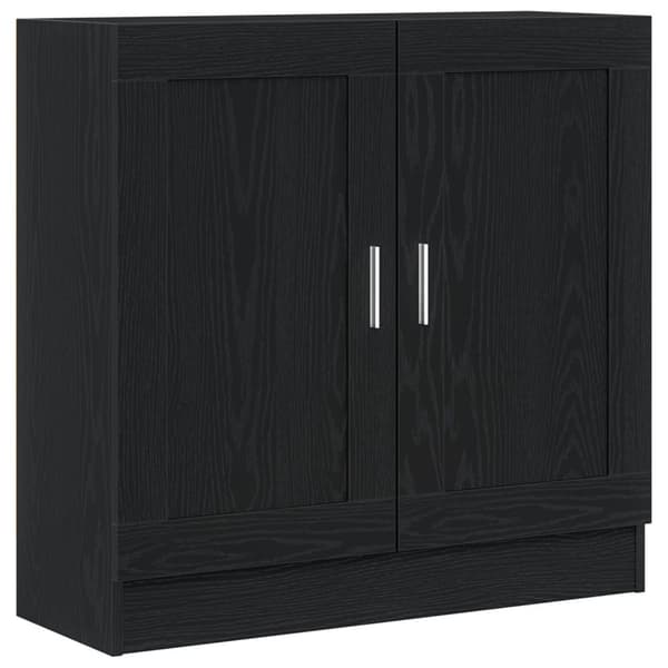 vidaXL Bokhylle i svart eik 82,5x30,5x80 cm, laget av konstruert tre
