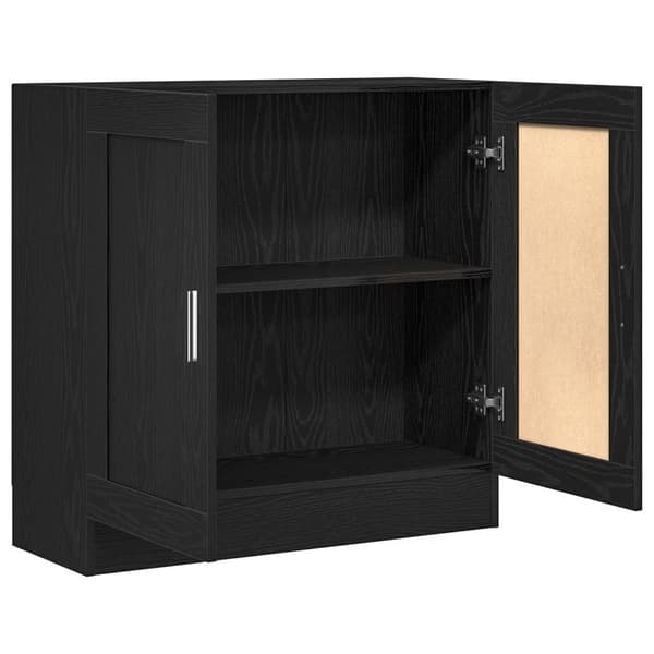 vidaXL Bokhylle i svart eik 82,5x30,5x80 cm, laget av konstruert tre