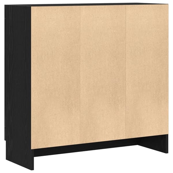 vidaXL Bokhylle i svart eik 82,5x30,5x80 cm, laget av konstruert tre