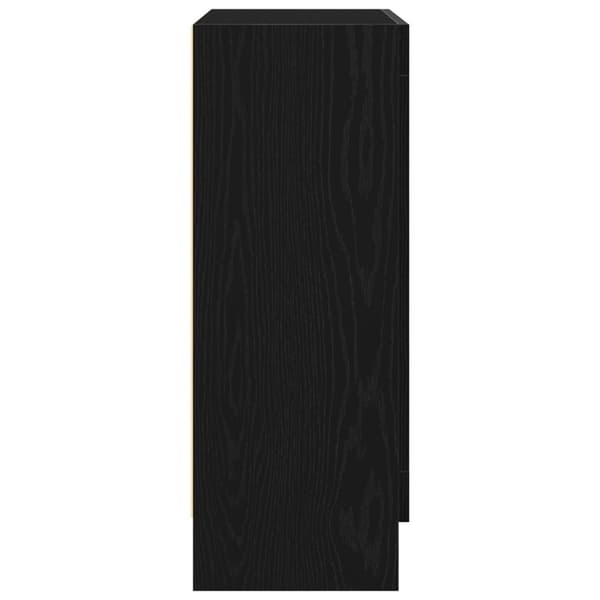 vidaXL Bokhylle i svart eik 82,5x30,5x80 cm, laget av konstruert tre